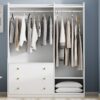 Open Wardrobe Storage For Bedroom - White - Image 25