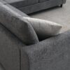 Modern Upholstered Living Room Sectional Sofa, L Shape Furniture Couch With 3 Pillows - Gray - Image 6