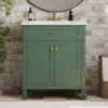 Bathroom Vanity With Ceramic Basin, Soft Close Door And Adjustable Shelves - Green - Image 18