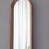 Decorative Rubber Frame Mirror With Elongated Oval Frame - Brown - Image 3