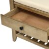 Shoe Rack With Cushioned Seat And Drawers Multipurpose Entryway Storage Bench Wash - Gray Wash - Image 10