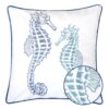 Seahorses Pillow Cover With Matching Back - Indigo - Image 7