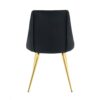 Modern Simple Velvet Dining Chair Set With Gold Metal Legs (Set of 4) - Black - Image 13