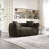 Soft Beanbag Chair With High Resilience Foam Core For Two People - Olive Green - Image 7