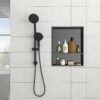 21" X 17" Stainless Steel Shower Niche Double Shelf With Durable Finish - Gunmetal Black - Image 5