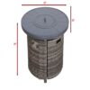Outdoor Fire Pit Table With Lid - Gray Mix - Image 3