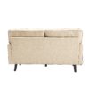 Mid Century Modern Loveseat Sofa, 2 Seater With USB & Removable Pillow Cover - Camel - Image 20