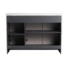 Modern 48" Freestanding Bathroom Vanity With White Resin Sink & Soft Close Cabinet Doors - Khaki - Image 6