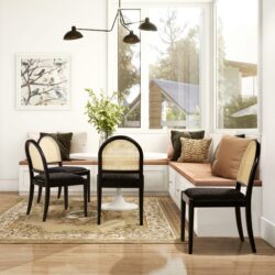 Panama - Curved Cane Side Dining Chair (Set of 2) - Ebony Black