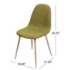 Elegant Dining Chair (Set of 2) -Green / Light Walnut - Image 3