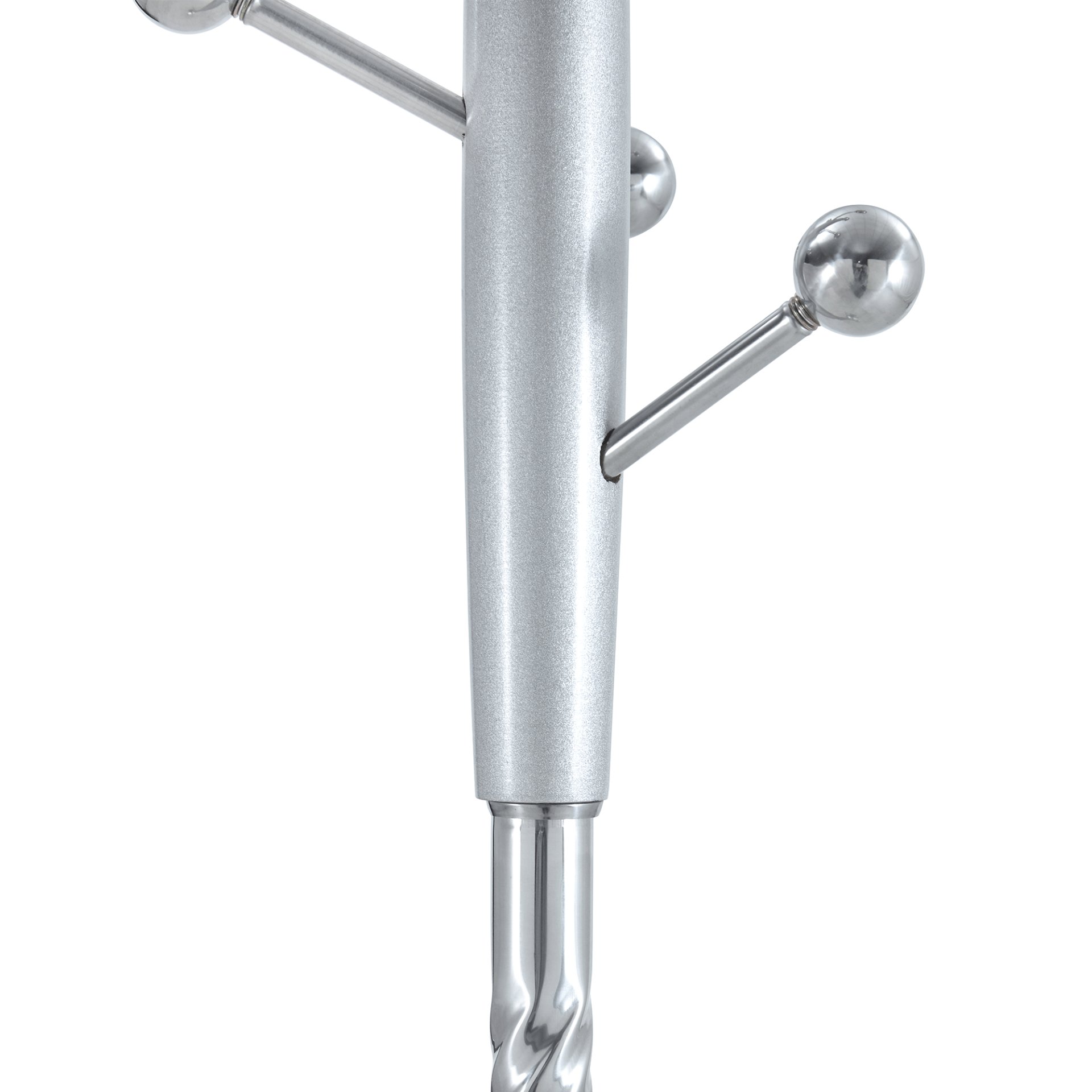 Modern Stainless Steel Spray Painted Hanger With Reinforcement 72" Raised Design Optional - Silver - Image 9