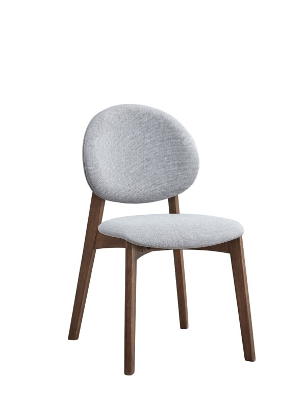 Hadasa - Side Chair (Set of 2) - Light Gray / Walnut