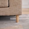Modern Upholstered End Of Bed Bench With Armrests And Chenille Fabric - Wheat - Image 10