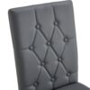 Armless Dining Chairs, Grid And Buckle Design Of The Back (Set of 4) - Gray - Image 11
