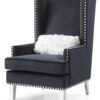 Elegant Traditional Accent Chair - Black - Image 2