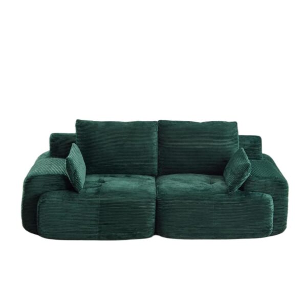 Compressed Sofa, 2 Seater Large Sectional Couches For Living Room - Green