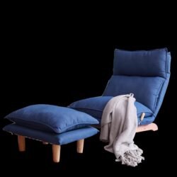 Single Lazy Sofa Chair Leisure Foldable Reclining Chair - Blue
