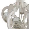 Farmhouse Chandelier, 6 Light Wood Chandelier Pendant Light Fixture With Adjustable Chain For Dining Room Living Room Entryway, Bulb Not Included - Cream - Image 10