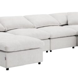 Naveen - 6 Piece Modular Sectional With Ottoman - Ivory