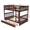 Full Over Full Bunk Bed With Ladders And 2 Storage Drawers - Espresso - Image 13