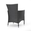 Dimensional Outdoor Dining Chair With Cushion Seat And Iron Frame (Set of 2) - Gray - Image 6