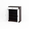 Freestanding Wooden Shoe Cabinet, 4 Tier Organizer With Drawer - White / Walnut - Image 17