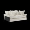 Modern Comfy Upholstered Sofa Cloud Couch, Deep Seat Couches With Multiple Large Soft Pillows, Convertible Deep Seat Chaise Longue For Living Room - Beige - Image 12