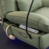 270 Swivel Glider Recliner Chair, Power Recliner Rocking Chair, USB Port Charge For Nursery Chair With Atmosphere Lamp For Living Room Bedroom Apartment - Green - Image 16