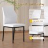 Luxury Simple Chair (Set of 4) - White / Black - Image 7