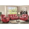 Double Reclining Love Seat - Red - Image 5
