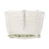 Malia - Outdoor / Indoor Wicker Hanging Chair With Cushion - White / Green - Image 7
