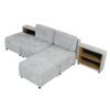 Versatile Sofa Bed Modular Sofa Free Combined Sofa With 2 Storage Racks - Gray - Image 16