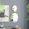 Round Mirror, Circle Mirror With Iron Frame For Living Room Bedroom Vanity Entryway Hallway - Gold - Image 5