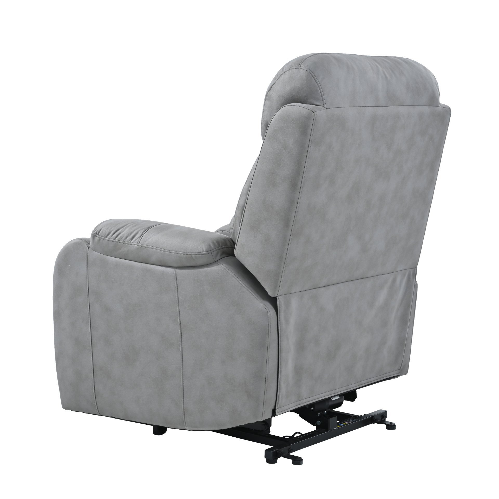 35.4" Electric Power Lift Recliner Chair, Fabric Recliner Chair, Home Theater Seating, Living Room Chair, Side Pocket, Remote Control - Light Gray - Image 22