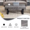 Rustic Wood Grain Coffee Table With Black Metal Legs Elegant Natural Wood Tones - Gray - Image 8