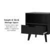 Modern 1 Drawer Nightstand With Open Cubby - Black - Image 4