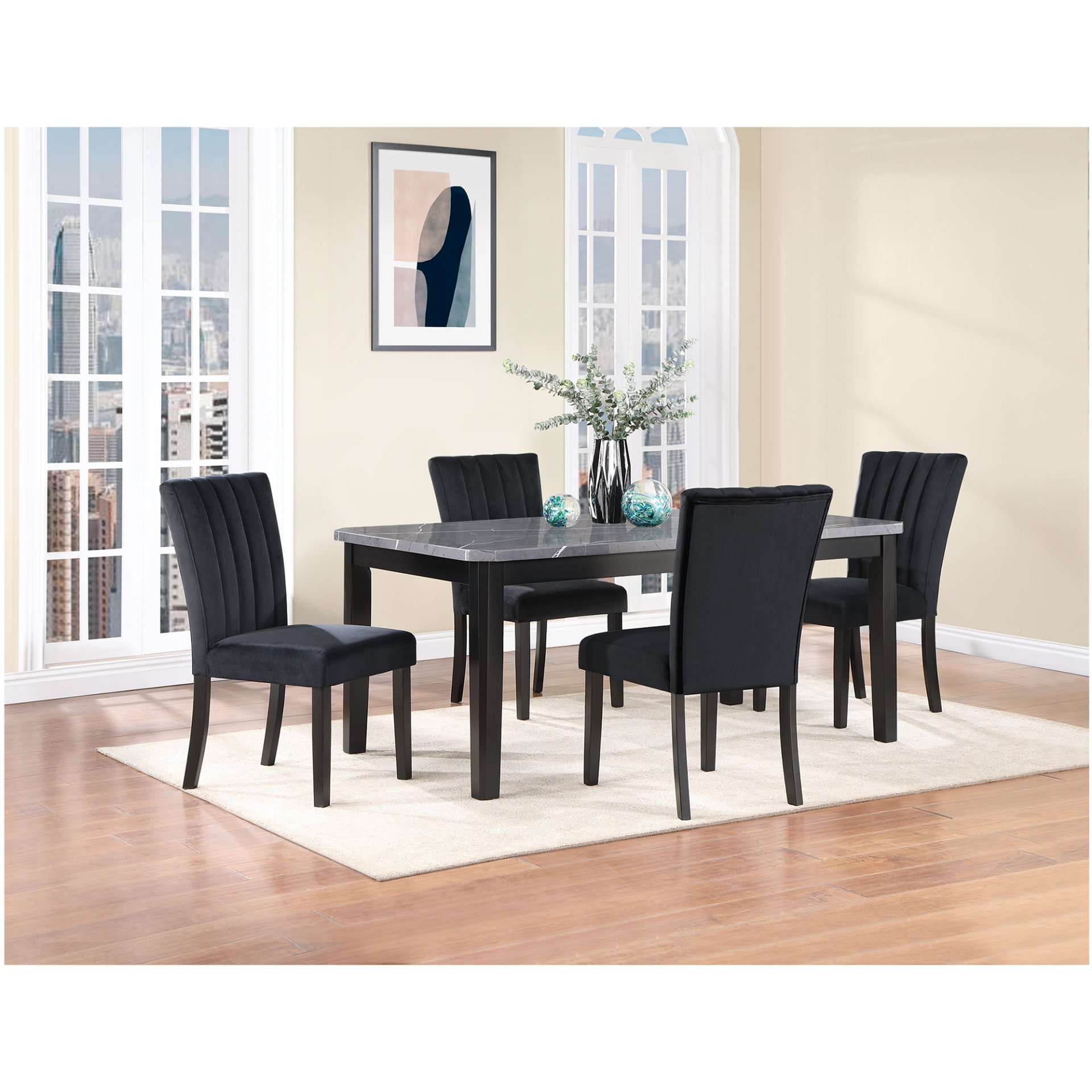 Vhong - Dining Table And Dining Chair Set - Gray - Image 7