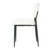 Modern Dining Chair Fabric Upholstered Chairs With Black Metal Legs For Home And Bedroom (Set of 2) - Beige - Image 17
