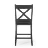 Farmhouse Style Counter Height Chair With Upholstered Seat - Black - Image 9