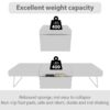 Modern Convertible Sofa Bed 4 In 1 Folding Ottoman Sleeper With Adjustable Backrest - White - Image 7