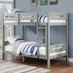 Edah - Twin Twin Bunk Bed - Gray