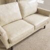 Mid Century Modern Loveseat Sofa, 2 Seater With USB & Removable Pillow Cover - Camel - Image 13