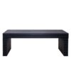 Modern Ribbed Coffee Table, Rectangular Low Profile Center Table For Living Room - Black - Image 5