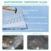 Double Sliding Bathtub Shower Door, Semi Frameless Bypass Tub Door, 1 / 4" (6Mm) Tempered Glass With Explosion - Proof Film, Adjustable Aluminum Alloy Frame - Matte Black - Image 8