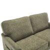 Mid Century Modern Loveseat Sofa With USB Ports, Removable Pillow Cover - Green - Image 14