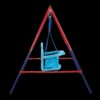 Xiunan Leisure - 2 In 1 Baby Swing Set Safe Playground Accessory - Blue / Red - Image 9