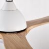 Ceiling Fan, Solid Wood Blades Ceiling Fan With Light With Remote Control, Noiseless Reversible Motor, 6 Speed, 3 Color, For Patio Living Room, Bedroom, Indoor - Matte White - Image 21