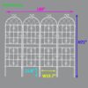 4 Pack Metal Garden Rustproof Trellis For Climbing Plants Outdoor Flower Support - Cream White - Image 12