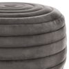 Vivienne - Round Pouf - Gray - Image 2