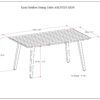 Kona - Outdoor Dining Table - Light Teak - Image 10